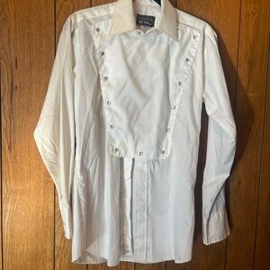 Vintage pearl snap bib front long sleeve